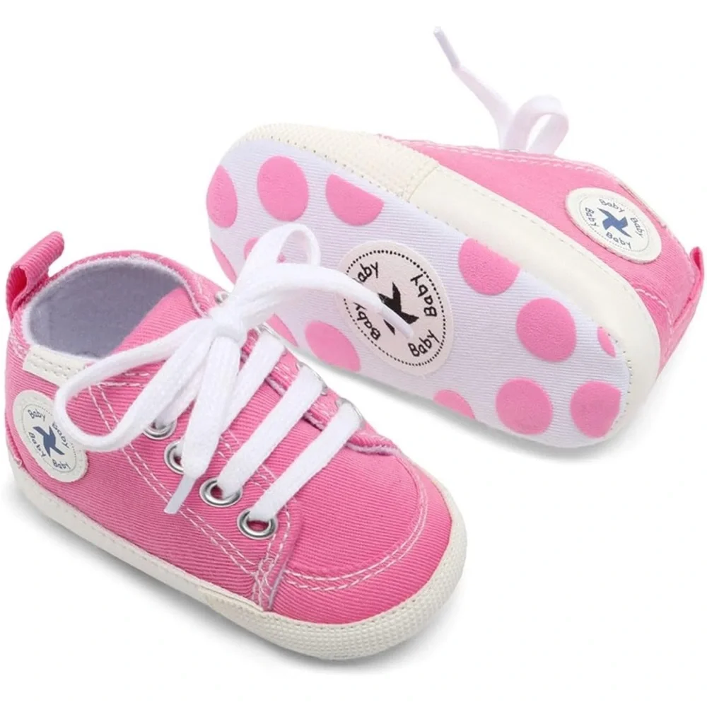 NWT-Star High Top Canvas Baby Shoes, nwt